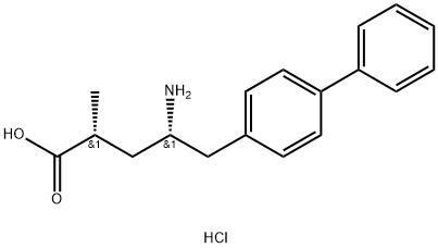 (2R,4S)-5-([1,1'-biphenyl]-4-yl)-4-aMino-2-Methylpentanoic acid hydrochloride 化学構造式