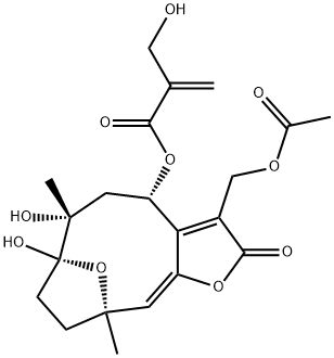 103994-39-4 2-(羟基甲基)-2-丙烯酸(4S,6R,7S,10R)-3-[(乙酰氧基)甲基]-2,4,5,6,7,8,9,10-八氢-6,7-二羟基-6,10-二甲基-2-氧代-7,10-环氧(11E)-环癸五烯并[B]呋喃-4-基酯