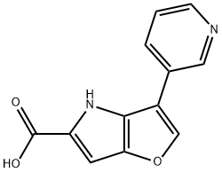 3-(pyridin-3-yl)-4H-furo[3,2-b]pyrrole-5-carboxylic acid Structure
