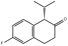 (S)-6-氟-1-异丙基-3,4-二氢-1H-萘-2-酮, 104205-01-8, 结构式