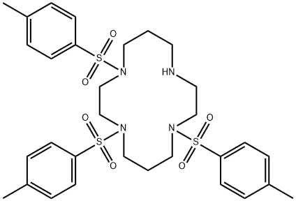 1,4,8-对甲苯磺酰基-1,4,8,11-四氮杂环十四烷, 104395-69-9, 结构式