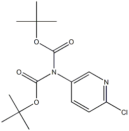 2-(6-Chloro-3-pyridinyl)imidodicarbonic acid 1,3-bis(1,1-dimethylethyl) ester Struktur