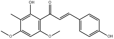 (2E)-1-(2-Hydroxy-4,6-dimethoxy-3-methylphenyl)-3-(4-hydroxyphenyl)-2-propen-1-one Struktur