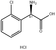 (R)-2-AMino-2-(2-chlorophenyl)acetic acid hydrochloride 化学構造式