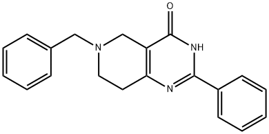 6-Benzyl-2-phenyl-5,6,7,8-tetrahydro-3H-pyrido[4,3-d]pyriMidin-4-one 化学構造式