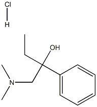 alpha-(Dimethylaminomethyl)-alpha-ethylbenzyl alcohol hydrochloride Struktur