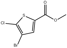5-氯-4-溴噻吩-2-甲酸甲酯,1047630-72-7,结构式