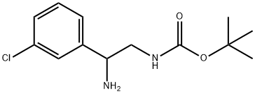 (2-氨基-2-(3-氯苯基)乙基)氨基甲酸叔丁酯, 1047630-73-8, 结构式