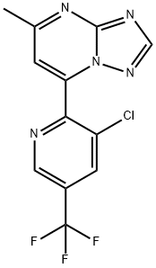[1,2,4]Triazolo[1,5-a]pyriMidine, 7-[3-chloro-5-(trifluoroMethyl)-2-pyridinyl]-5-Methyl- Structure