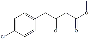 3-オキソ-4-(4-クロロフェニル)ブタン酸メチル 化学構造式