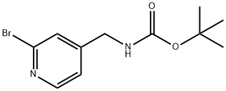 4-(N-BOC-氨基甲基)-2-溴吡啶 结构式