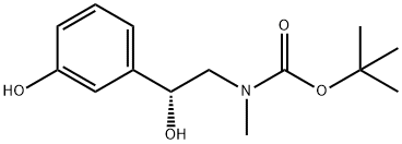 N-[(2R)-2-羟基-2-(3-羟基苯基)乙基]-N-甲基氨基甲酸叔丁酯, 1049702-99-9, 结构式