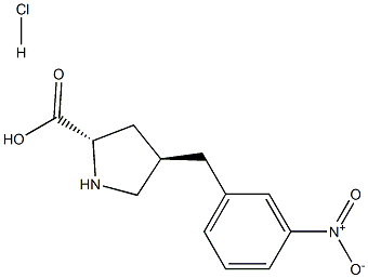 反式-4-(3-硝基苄基)-L-脯氨酸盐酸盐, 1049740-11-5, 结构式