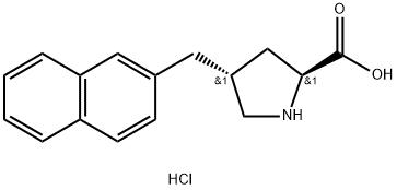 (2S,4R)-4-(naphthalen-2-ylMethyl)pyrrolidine-2-carboxylic acid hydrochloride Struktur