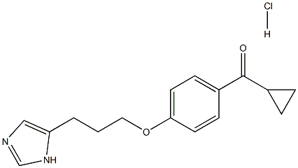 Cyclopropyl[4-[3-(1H-imidazol-5-yl)propoxy]phenyl]methanone hydrochloride Struktur