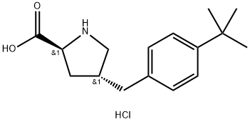 (2S,4R)-4-(4-tert-butylbenzyl)pyrrolidine-2-carboxylic acid hydrochloride Structure