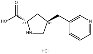 (2S,4R)-4-(pyridin-3-ylMethyl)pyrrolidine-2-carboxylic acid dihydrochloride Struktur
