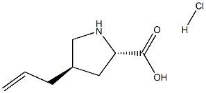 (2S,4R)-4-allylpyrrolidine-2-carboxylic acid hydrochloride Structure