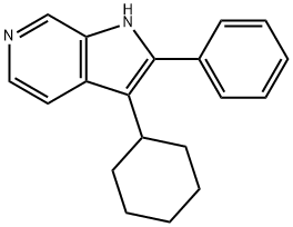 3-Cyclohexyl-2-phenyl-1H-pyrrolo[2,3-c]pyridine Struktur