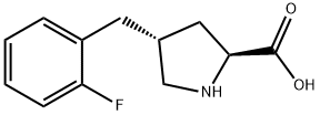 (2S,4R)-4-(2-氟苄基)吡咯烷-2-羧酸, 1049977-87-8, 结构式