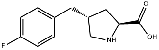 (2S,4R)-4-(4-氟苄基)吡咯烷-2-羧酸 结构式