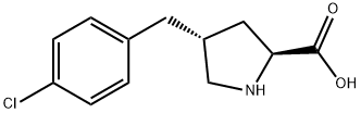 (2S,4R)-4-(4-chlorobenzyl)pyrrolidine-2-carboxylic acid Structure