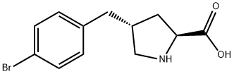 (2S,4R)-4-(4-broMobenzyl)pyrrolidine-2-carboxylic acid Structure