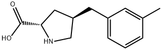 反-4-(3-甲基苄基)-L-脯氨酸, 1049978-54-2, 结构式
