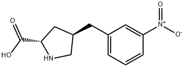 反-4-(3-硝基苄基)-L-脯氨酸, 1049980-33-7, 结构式
