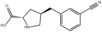 (2S,4R)-4-(3-cyanobenzyl)pyrrolidine-2-carboxylic acid Structure