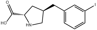 (2S,4R)-4-(3-碘苄基)吡咯烷-2-羧酸,1049981-92-1,结构式
