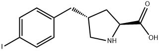 (2S,4R)-4-(4-iodobenzyl)pyrrolidine-2-carboxylic acid Struktur