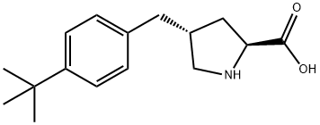 反-4-(4-叔丁基苄基)-L-脯氨酸, 1049982-04-8, 结构式