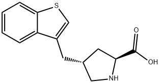 反-4-(苯并噻吩-3-甲基)-L-脯氨酸, 1049983-80-3, 结构式