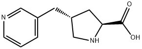 反-4-(吡啶-3-基甲基)-L-脯氨酸, 1049984-05-5, 结构式