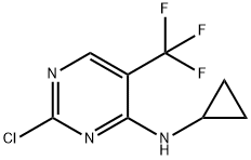 2-氯-N-环丙基-5-(三氟甲基)嘧啶-4-胺, 1050602-61-3, 结构式