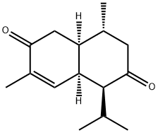(1S,4R,4AS,8AR)-1,3,4,4A,5,8A-六氢-4,7-二甲基-1-(1-甲基乙基)-2,6-萘二酮, 105181-06-4, 结构式