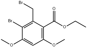 Ethyl 3-broMo-2-(broMoMethyl)-4,6-diMethoxybenzoate Structure
