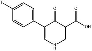 5-(4-氟苯基)-4-氧代-1,4-二氢吡啶-3-羧酸 结构式