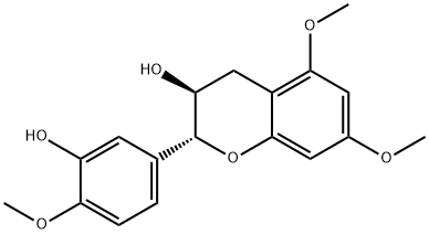 (2R,3S)-3,4-Dihydro-2-(3-hydroxy-4-methoxyphenyl)-5,7-dimethoxy-2H-1-benzopyran-3-ol Structure