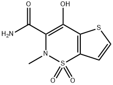 4-羟基-2-甲基-2H-噻吩并[2,3-E]-1,2-噻嗪-3-甲酰胺 1,1-二氧化物, 105410-48-8, 结构式