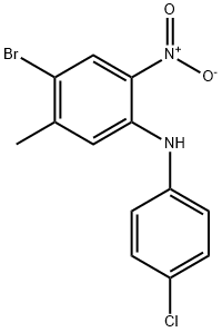 4-BroMo-N-(4-chlorophenyl)-5-Methyl-2-nitroaniline Structure