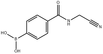 4-氰甲基氨基甲酰基苯硼酸, 1056636-11-3, 结构式
