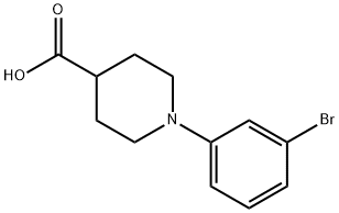 1-(3-溴苯基)哌啶-4-羧酸 结构式