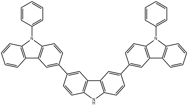 9,9''-ジフェニル-9H,9'H,9''H-3,3':6',3''-テルカルバゾール 化学構造式