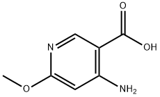 4-AMino-6-Methoxy-nicotinic acid Struktur