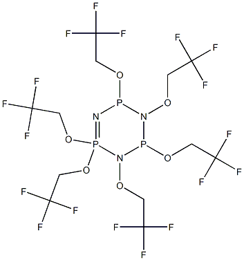 六(2,2,2-三氟乙氧基)环三磷腈 结构式
