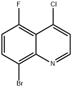 8-ブロモ-4-クロロ-5-フルオロキノリン 化学構造式