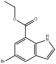 5-溴-1H-吲哚-7-甲酸乙酯,1065181-58-9,结构式