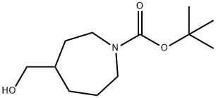 1-BOC-アゼパン-4-メタノール 化学構造式